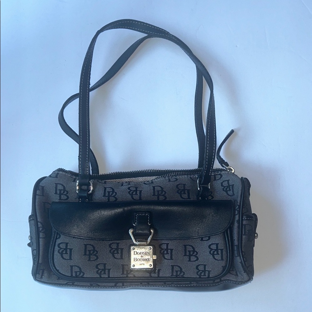 Dooney & Bourke Black and Gray Shoulder Bag